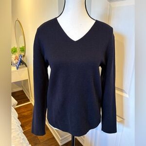 COS 100% Wool Crewneck Sweater Dark Navy Women’s Small